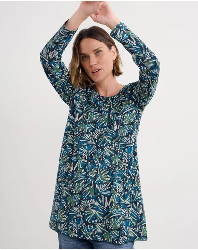 Seasalt - Seasalt Cornwall Blue L/S Screenprint Tunic