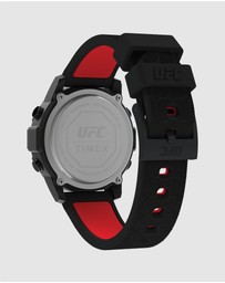 UFC - UFC Brawler 42.5mm Black Digital Dial with Two Tone Black and Red Silicone Strap