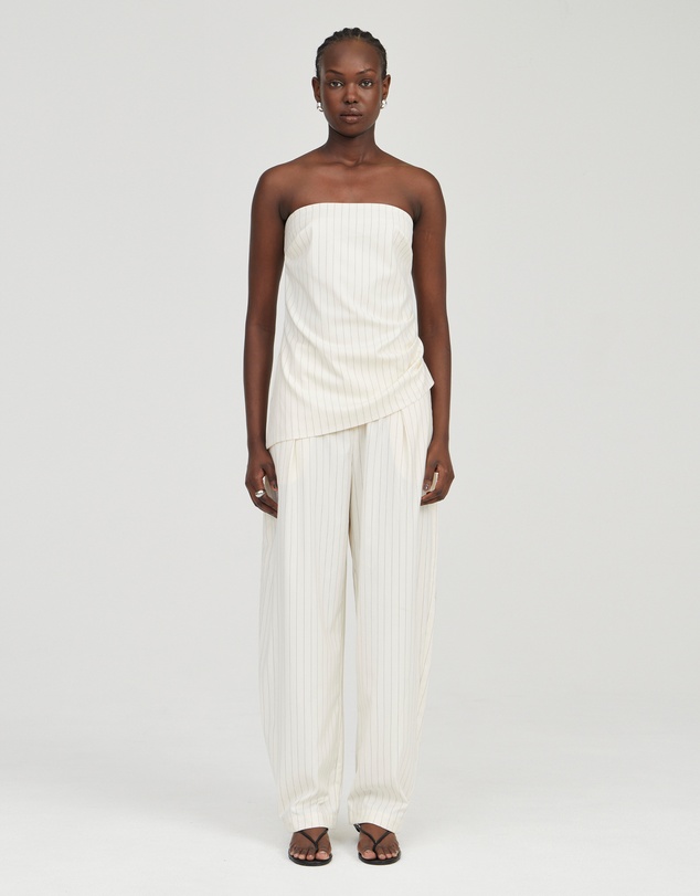 Third Form - Obscura Pinstripe Strapless Top