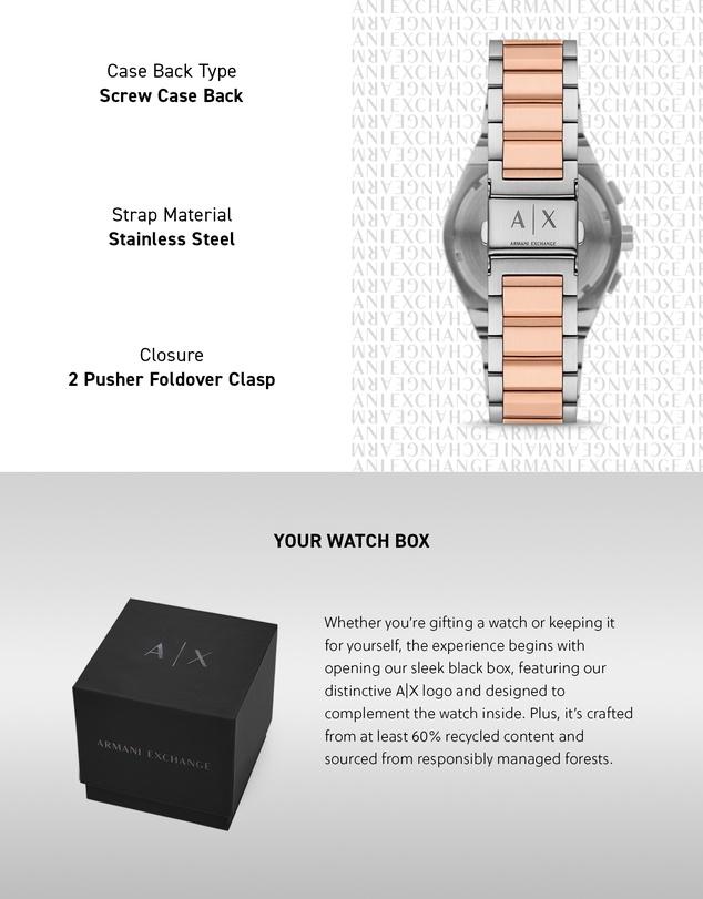Armani Exchange - Two Tone Chronograph Watch