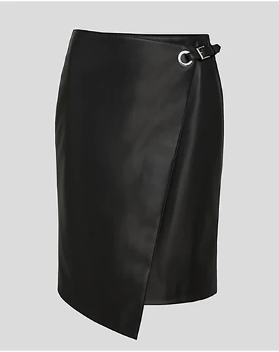 Karl Lagerfeld - Faux Leather Skirt