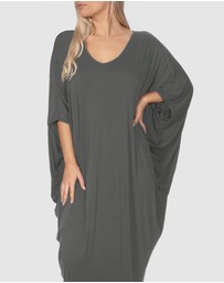 B Free Intimate Apparel - Bamboo V Neck Draped Dress