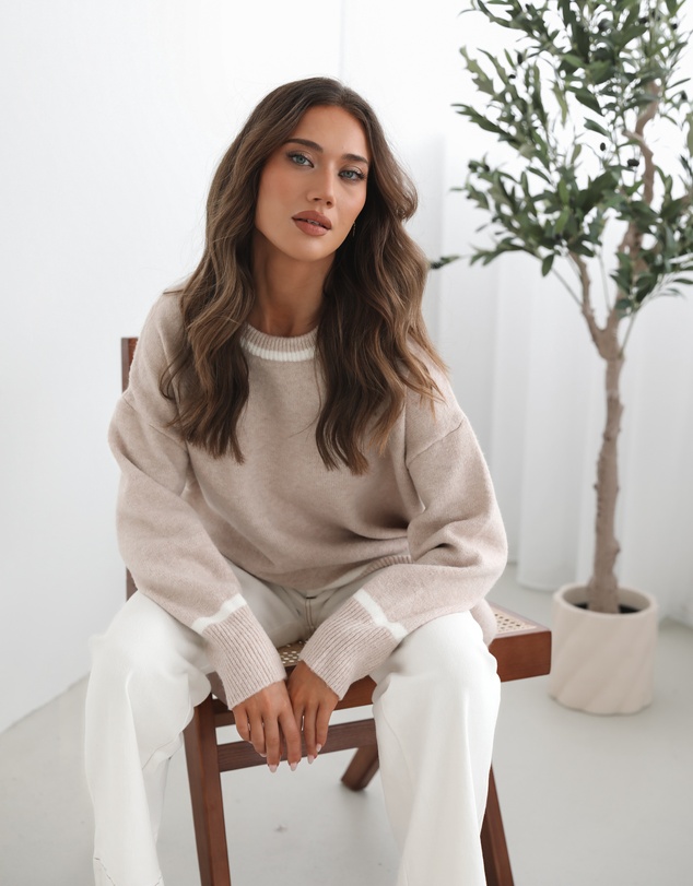 Esther & Co - Kaliyah Knit - Beige Multi
