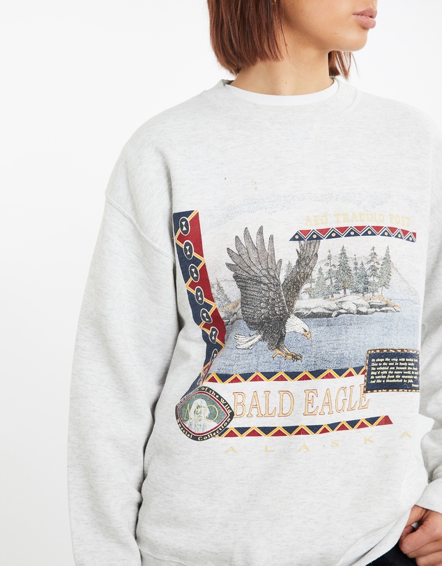 Vintage by The Real Deal - Pre Loved - 90s Alaska Bald Eagle Wildlife Sweatshirt