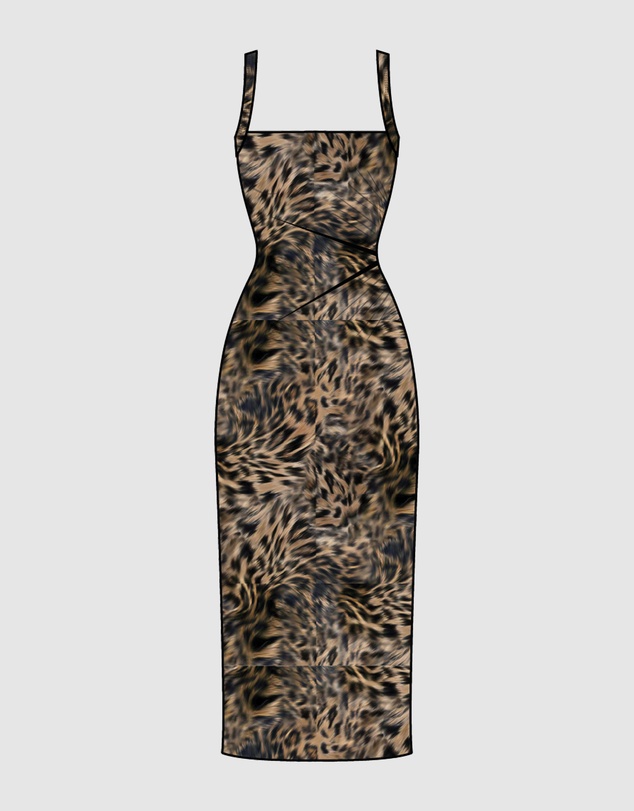 Miraclesuit Shapewear - Bastet Diva Bodycon Sleeveless Midi Shaping Dress