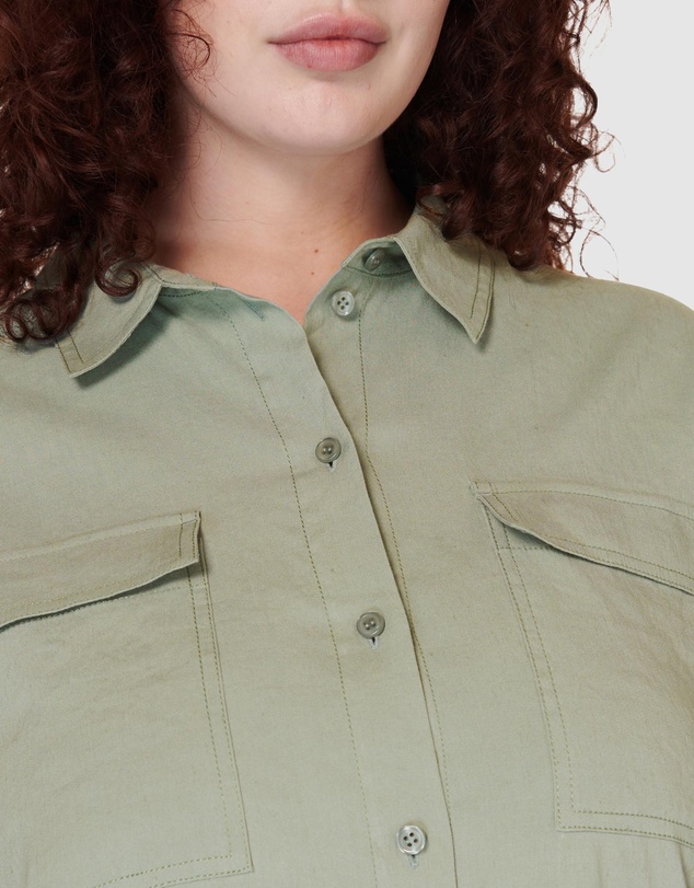 Sweaty Betty - Summer Stretch Linen Utility Shirt