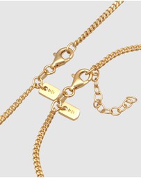 Kuzzoi - ICONIC EXCLUSIVE - Jewelry Set Curb Set Basic in 925 Sterling Silver Gold Plated