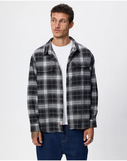 S Double - Pass Flannel Overshirt