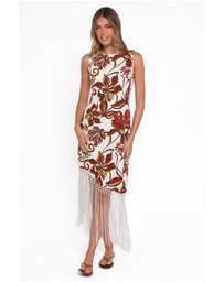 Petal & Pup - Aquarius Midi Dress - Brown Floral