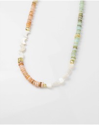 Wanderlust + Co - Aura Beaded Gold Necklace