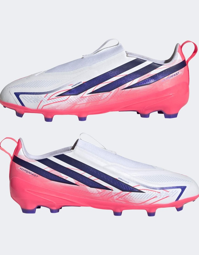 adidas Performance - F50 Hyperfast League Laceless Firm Ground Foot Football Ball Boots Kids