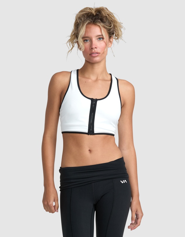 RVCA - Womens Aren Zip Up Sports Bra