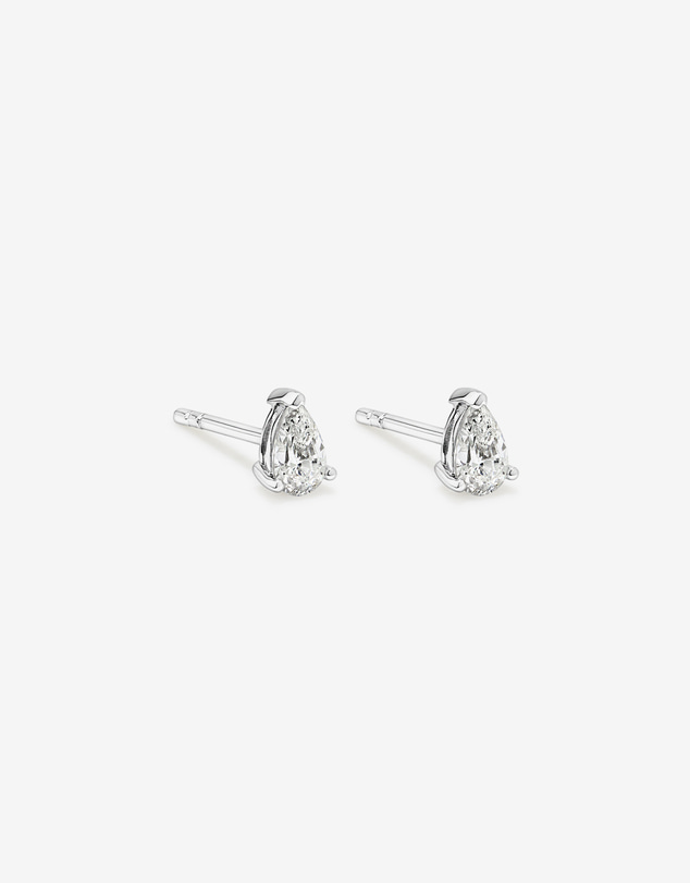 Michael Hill - Pear-Cut Cubic Zirconia Solitaire Stud Earrings in Sterling Silver