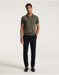 Calibre - Merino Wool Polo Khaki