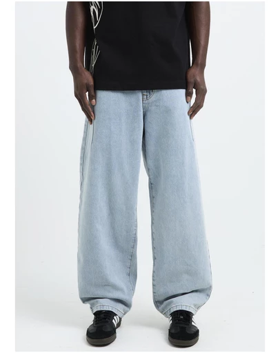 Black Noise White Rain - Raven Relaxed Denim Jeans