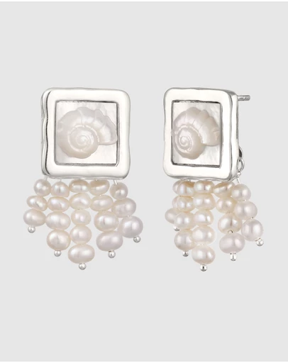 Haze & Glory - ICONIC EXCLUSIVE - Earrings Island Girl Pearl 925 Sterling Silver