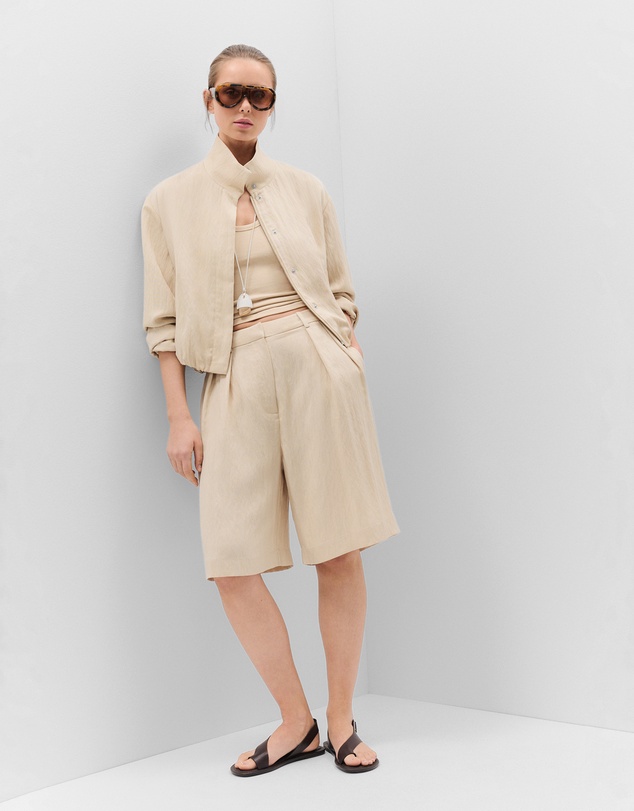 UNISON - Textured Stand Collar Jacket