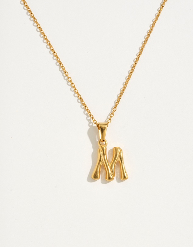 Reliquia - M Initial Gold Charm Necklace