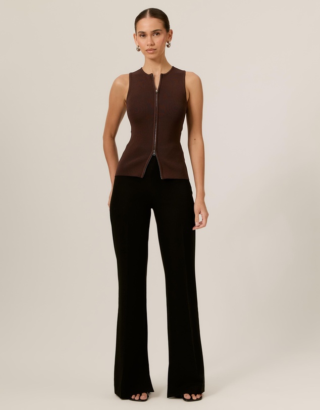 Tussah - Paris Ribbed Knit Zip Top