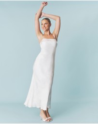 Six Stories - Floral Satin Jacquard Strappy Maxi Dress