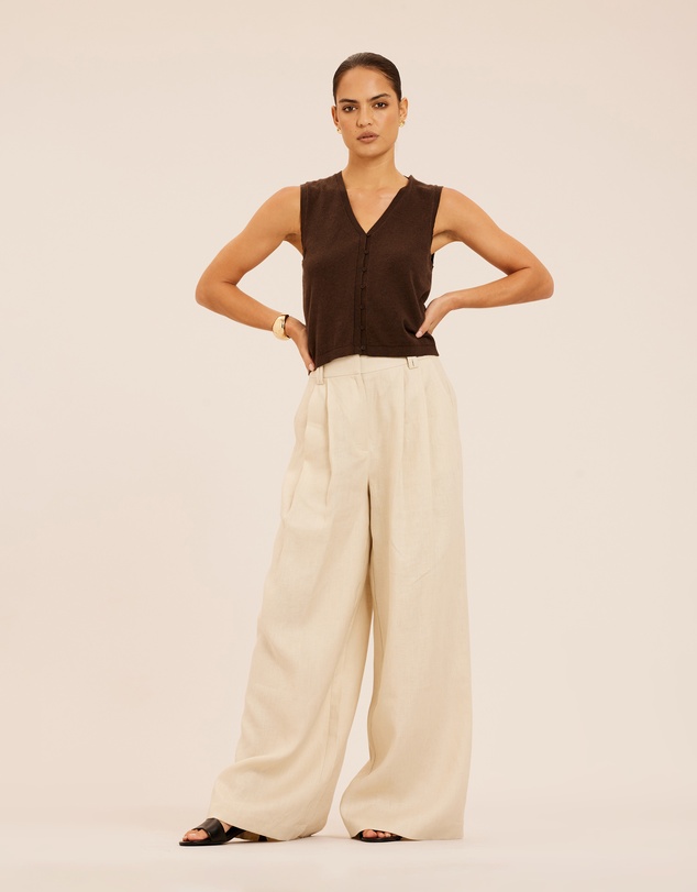 AERE - Vala Cotton Cashmere Blend Knit Vest