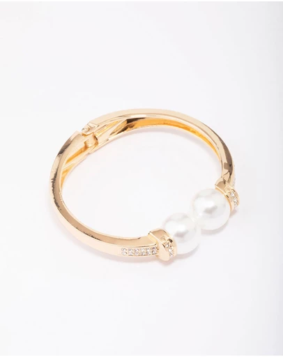 Lovisa - Gold Pearl Bold Wrist Cuff