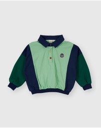 Goldie + Ace - Panelled Relaxed Rugby Sweat Top - Babies-Kids