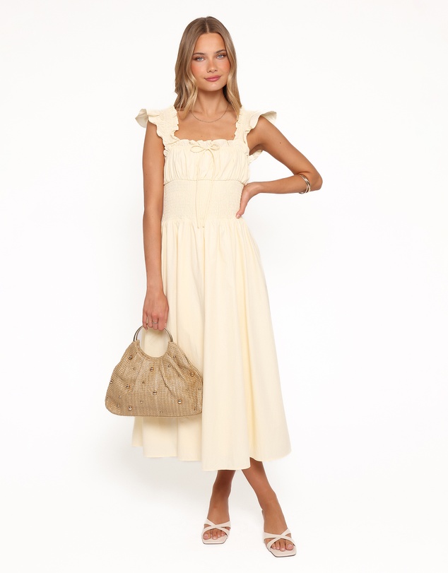 Petal & Pup - Bronte Midi Dress - Butter Yellow
