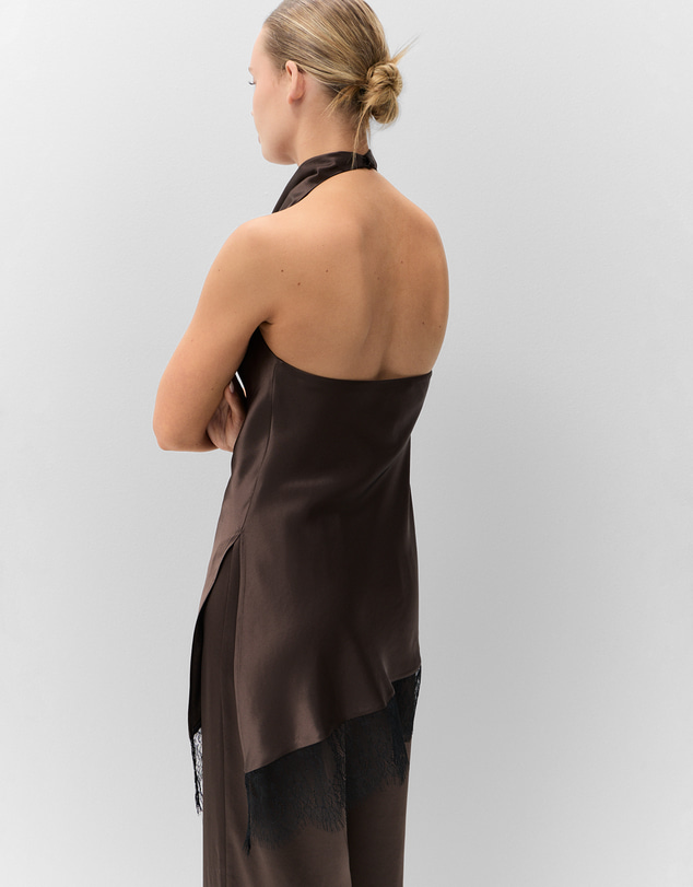 UNISON - Lace Trim Halter Top