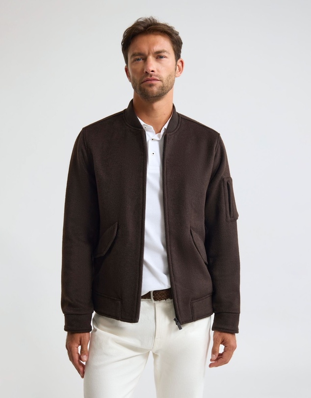 Oxford - Hamish Wool Blend Bomber Jacket