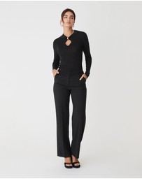 Forcast - Ciara Keyhole Lurex Knit Top