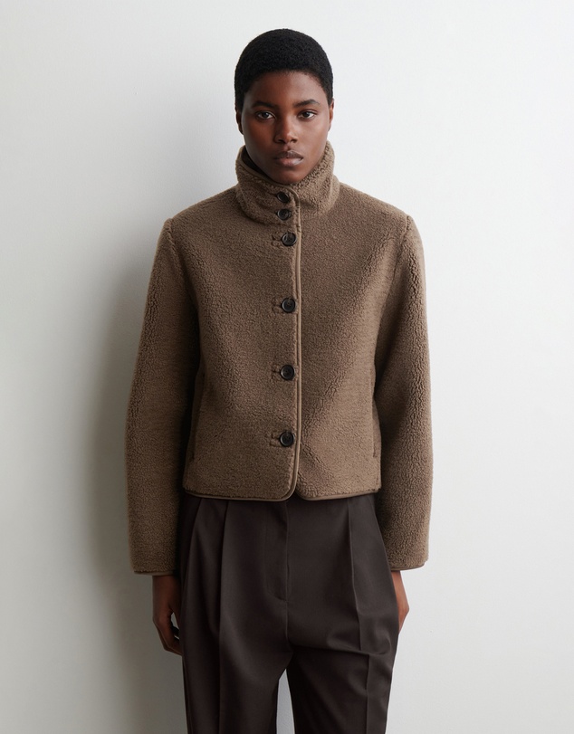 COS - Funnel-Neck Teddy Jacket