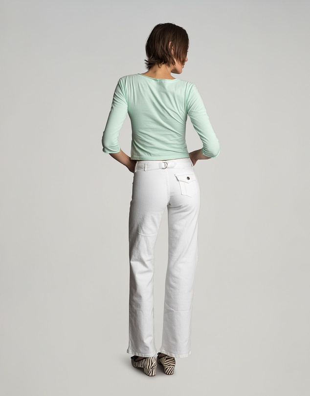 Love and Nostalgia - Patch Pocket Bob Jean - White