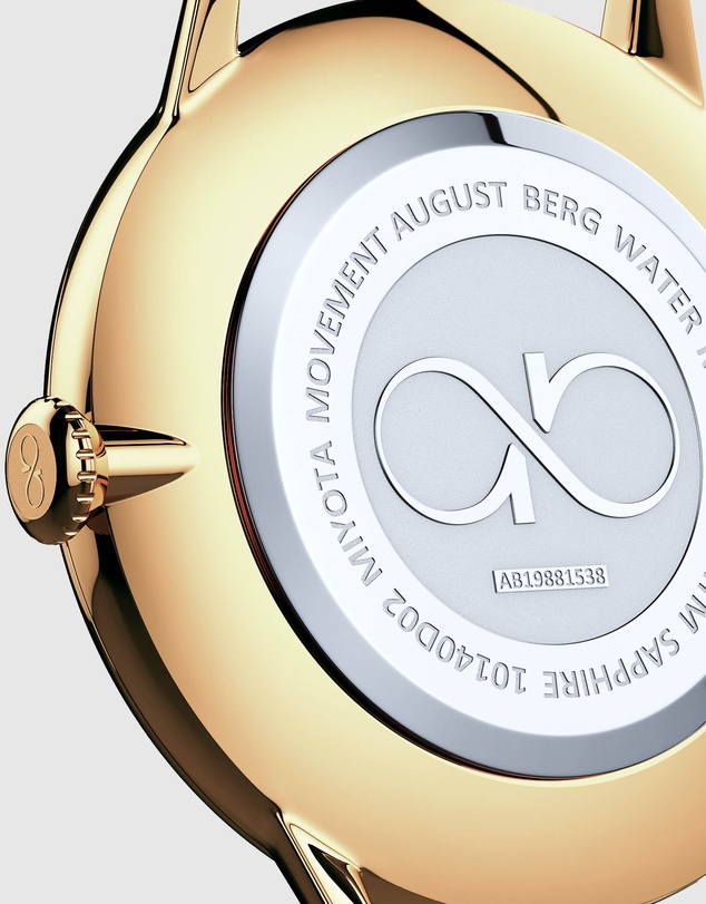 August Berg - Serenity 40mm Rose Gold Plated Mesh Watch