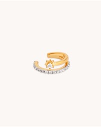 Astrid & Miyu - Cosmic Crystal Illusion 18ct Gold Plated Ear Cuff