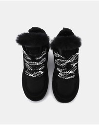AusWooli Ugg Boots - Hamilton Sheepskin Wool Urban Chic Lace Sneakers