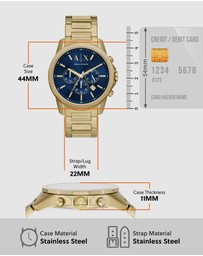 Armani Exchange - Gold Tone Chronograph Watch