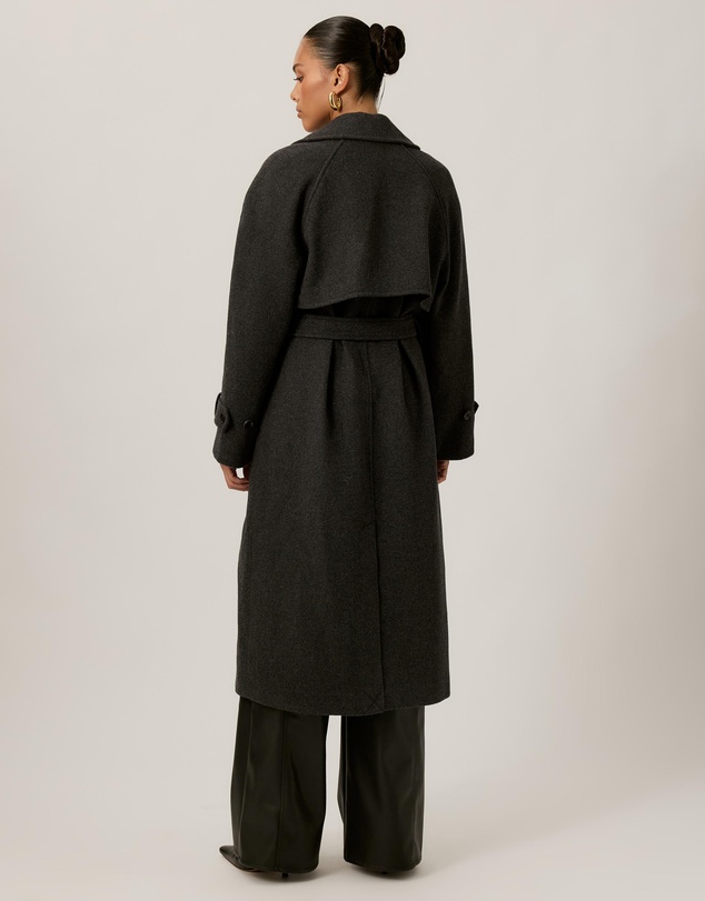 Tussah - Lillian Double Breasted Wool Blend Coat