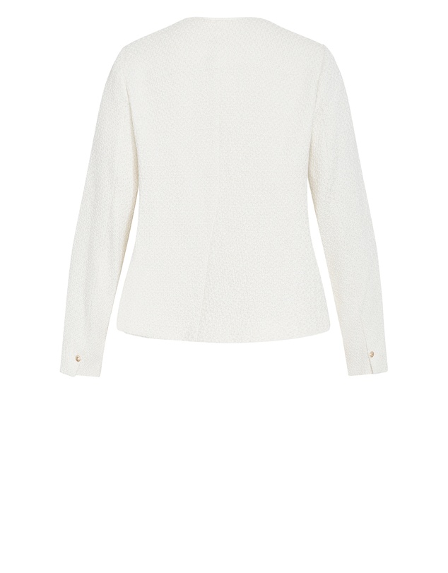 City Chic - Plus size Annabelle Boucle Jacket - cream