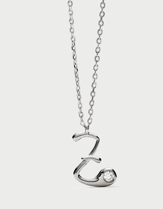 PDPAOLA - Initial 2026 Z Silver Pendant Necklace