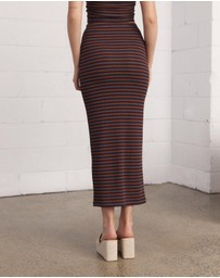 Dazie - Siren Stripes Midi Skirt