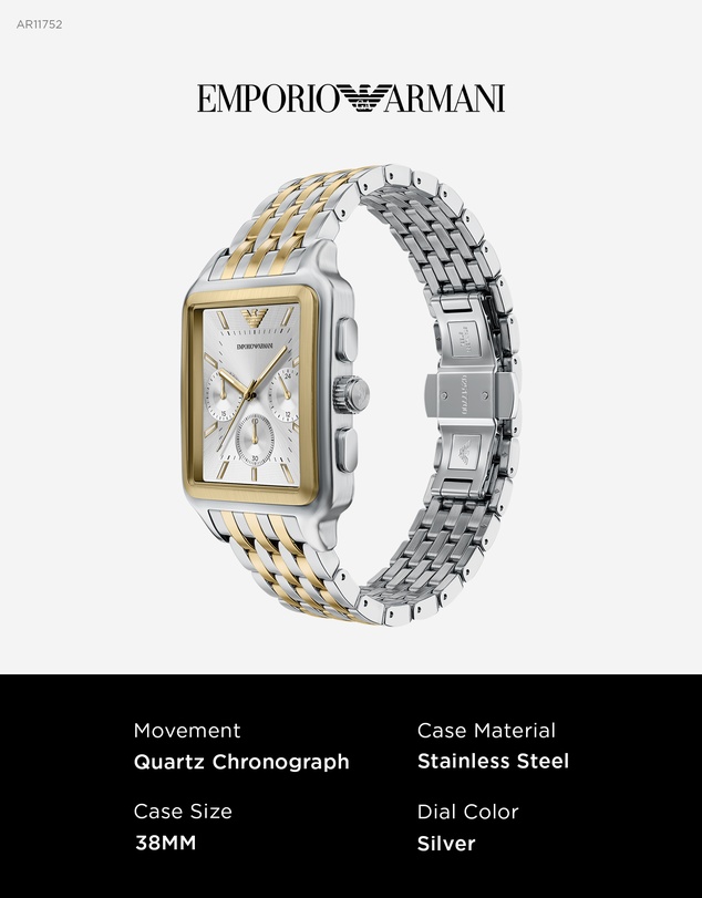 Emporio Armani - Two Tone Chronograph Watch