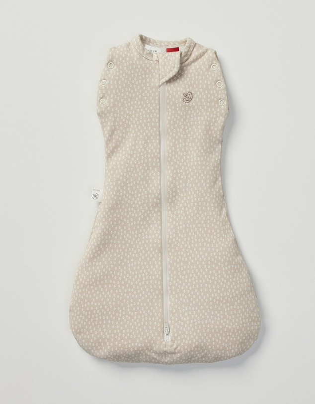 Grow Kindly - Swaddle Sleeping Bag in Oat Little Pod - 1 TOG