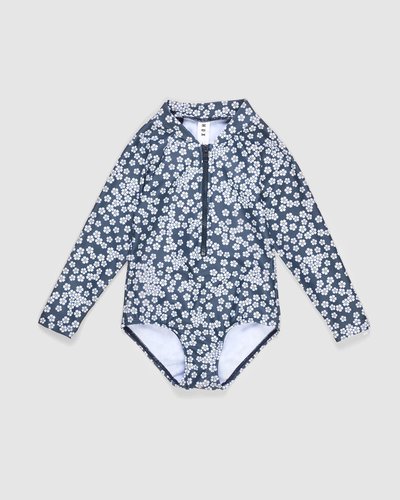 Floral Long Sleeve Zip Swimsuit - Babies-Kids