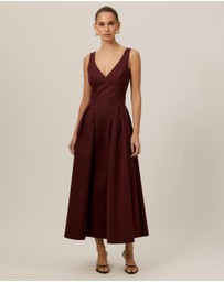 Tussah - V Neck Tuck Dress