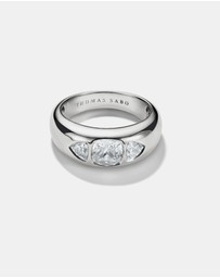 THOMAS SABO - THOMAS SABO Ring with with faceted White Zirconia Stones Silver