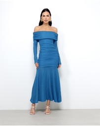 AERE - Valentina Off Shoulder Midi Dress