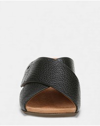 Vionic - Leticia Wedge Sandal - Black Leather