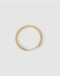 Elli Jewelry - Ring Classic Twisted Bicolor 925 Sterling Silver Gold-plated
