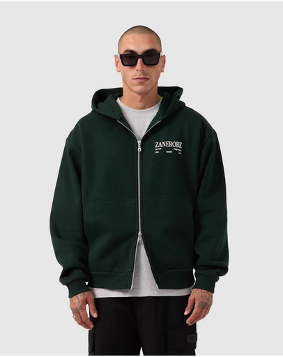 Zanerobe - Ceramic Box Zip Hood Forest